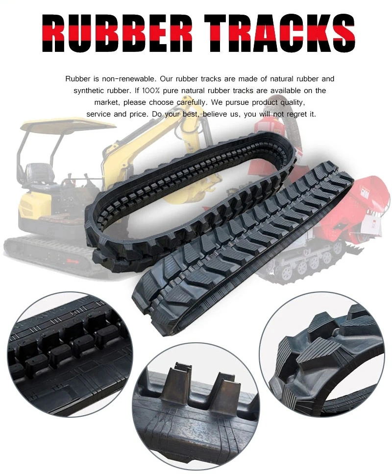 Wholesale Small Rubber Crawler Skid Steer Loder Crawler Bulldozer Track Farm Tractor Agricultural Combine Harvester Mini Excavator Rubber Track